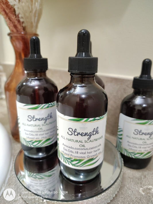 "STRENGTH" ALL NATURAL HAIR & SCALP OIL