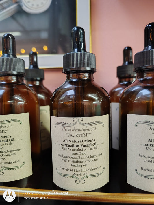 "FACETYME" ALL NATURAL MEN'S CORRECTION FACIAL OIL